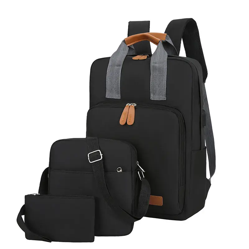 Hot sale high quality travel business laptop backpack 3 in 1 school bags set waterproof laptop bags