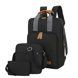 Offre Spéciale haute qualité voyage sac à dos pour ordinateur portable 3 en 1 cartables ensemble imperméable à l'eau pour ordinateur portable