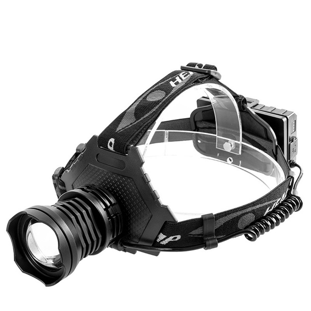 Manufacturer Super Powerful Outdoor Fishing Aluminum Rechargeable USB 3*18650 Batteries XHP50 Power Charger Zoom LED Headlamp