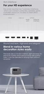 โปรเจคเตอร์ Mijia <span class=keywords><strong>2</strong></span> <span class=keywords><strong>Pro</strong></span> สมาร์ทแอนดรอยด์ 1080p Full HD สำหรับใช้ในบ้าน โปรเจคเตอร์ <span class=keywords><strong>Mi</strong></span> ความสว่าง 1300 ANSI ลูเมน โปรเจคเตอร์วิดีโอแบบฉายเหนือศีรษะ - Product Image 4