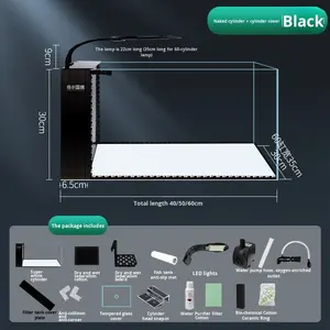Nouveau modèle écologique 220V salon verre Ultra-clair petit cristal doré bureau réservoir de poissons filtre latéral pour <span class=keywords><strong>Aquarium</strong></span> - Product Image 6