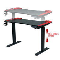 Table ergonomique d'ordinateur à domicile réglable en hauteur PC ordinateur électrique bureau de jeu RGB