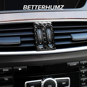 BETTERHUMZ汽车内饰为奔驰W204 2011-2013配件碳纤维汽车出风口旋钮装饰板