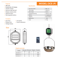 Balance de grue numérique LCD rechargeable 15 kg avec calcul du prix, affichage du prix unitaire et du coût total, idéale pour la pesée de viande en boucherie (OEM)