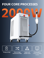 Machine de nettoyage au laser à fibre multifonctionnelle haute précision pour acier inoxydable/aluminium, puissance 1500-2000W, vitesse >30m/h