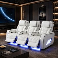Canapé électrique moderne minimaliste en cuir véritable, luxe léger, avec charge sans fil et contrôle intelligent, style cabine, pour salons domestiques