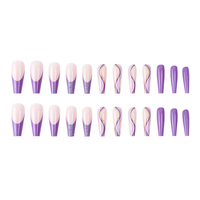 Faux ongles à pression de luxe, paillettes pour ongles, style européen, fournisseur de faux ongles