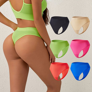 <span class=keywords><strong>Tanga</strong></span> sin Costuras de Color Sólido para Adolescentes y Mujeres, Ropa Interior Sexy y Cómoda - Product Image 1