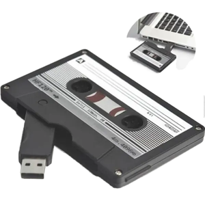 Tùy chỉnh băng hình dạng ổ đĩa flash USB với ghi âm 1GB-32GB băng cassette thiết kế 128GB Bộ nhớ gói trong hộp quà tặng - Product Image 1