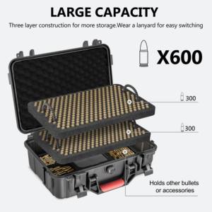 Custodia per Munizioni Kinghardcase G17 G19 G45 P320 P226, Custodie Tattiche per Armi, 600 Colpi, Custodia per Munizioni 9mm, 9x19mm Parabellum/9mm <span class=keywords><strong>Luger</strong></span> 7.63mm 8mm - Product Image 2