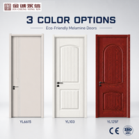 Porte intérieure en bois mélaminé JINXIN, MDF stratifié, insonorisée, imperméable, pour hôtel moderne, bureau et chambre à coucher