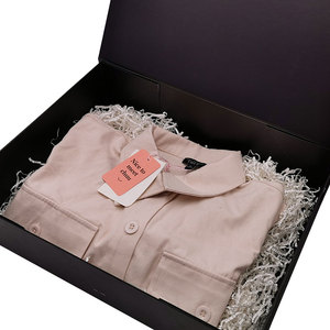 Di lusso su misura scatola di imballaggio di cartone di carta di abbigliamento abbigliamento abbigliamento regalo nero magnetico <span class=keywords><strong>per</strong></span> il vestito - Product Image 4