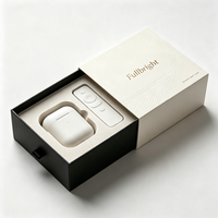Boîte électronique rigide OEM avec insert en pulpe moulée et logo - Emballage en carton écologique pour écouteurs sans fil