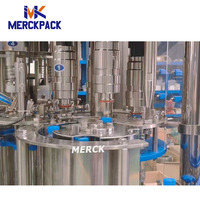 Machine de remplissage d'eau 3 en 1 CGF8-8-4, machine automatique de rinçage, remplissage et bouchage de bouteilles PET pour eau minérale pure