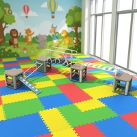 Ensemble modulaire d'entraînement physique en plein air pour enfants, équipement de jeu de parcours d'obstacles modulaire