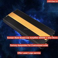 Amplificateur Subwoofer SPL Voiture Style Coréen avec Carte PCB, Classe D RMS 3000W, Puissance Crête 6000W, Monobloc pour Basses Puissantes