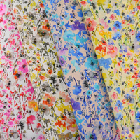 Tissu en coton imprimé de belles fleurs, impression numérique personnalisée, coton doux pour robe, vêtements pour femmes, vente en gros