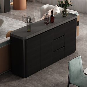 <strong>Black</strong> Industrial Living Room Furniture Dining Room Vintage Wood Sideboards with Drawers Buffet <strong>Cabinet</strong> - Product Image 3