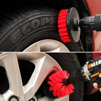 Kit de lavage de voiture 28 pièces, brosses de détaillage, accessoires de nettoyage pour perceuse, brosses douces pour l'intérieur, l'extérieur, les roues, le tableau de bord