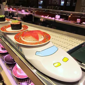 Bullet Train-Stil Speisenlieferzug drehbarer Sushi-Ausleger Förderband