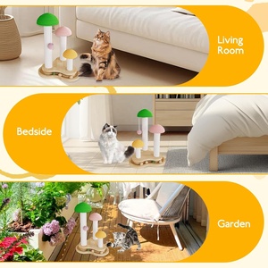 Mantar orman kedi tırmalama sütunu asılı oyuncak top dayanıklı 11.80 \ "X 11.80 \" X 17.32 \ "kedi için doğal <span class=keywords><strong>Sisal</strong></span> yavru malzemeleri - Product Image 6