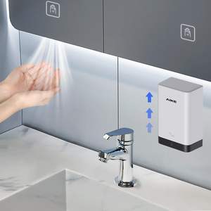 Sèche-mains automatique pour toilettes, petite taille, sèche-mains en plastique, sèche-mains électrique à grande vitesse, derrière le miroir, séchage rapide en 10-15 secondes - Product Image 1