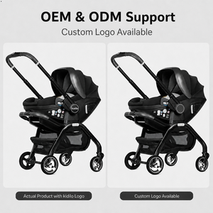 <span class=keywords><strong>Poussette</strong></span> pliable 3 en 1 Kidilo avec siège auto pour bébé, châssis en alliage d'aluminium pour une utilisation familiale en extérieur, OEM ODM - Product Image 2