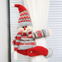 Attaches de rideaux en peluche de Noël, Père Noël, Bonhomme de neige, poupées tricotées, attaches de fenêtre, décorations intérieures de Noël, cadeaux