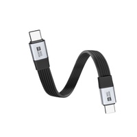 Cable USB4 Plano VCOM Tipo-C a Tipo-C, Transferencia de Datos de 80 Gbps, Carga PD de 240 W para Videojuegos UHD de 8K a 60 Hz