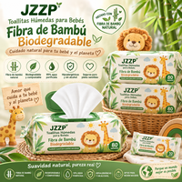 Tisu Basah Bayi 100% Serat Bambu Alami Hipoalergenik Biodegradable untuk Kulit Sensitif Tanpa Pewangi