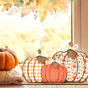 Creative Harvest Festival Home Office Desktop Ornaments Gift <strong>Wooden</strong> <strong>Pumpkins</strong> 3D Decoration Autumn Decor <strong>Pumpkin</strong> - Product Image 6