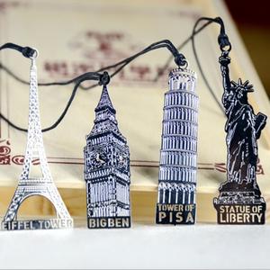 Marcapáginas Metálico de la Torre Eiffel, Estatua de la <span class=keywords><strong>Libertad</strong></span>, Big Ben, Torre Inclinada de Pisa, Regalos Promocionales - Product Image 4