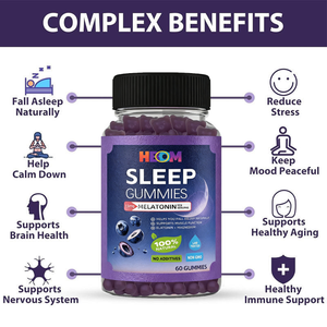 OEM Gommes naturelles à la mélatonine Aide au sommeil sans accoutumance pour favoriser un sommeil réparateur Supplément vitaminique - Product Image 4