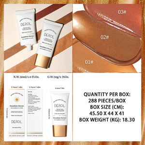 Esencia de polvo prensado transfronterizo líquido resaltador de leche de bronce para iluminar el tono de la piel facial y modificar el contorno - Product Image 6