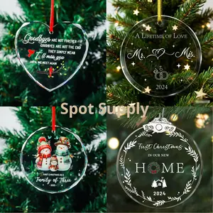 Pendentif en verre cristal <span class=keywords><strong>artificiel</strong></span> en forme <span class=keywords><strong>de</strong></span> cœur, décoration <span class=keywords><strong>de</strong></span> <span class=keywords><strong>sapin</strong></span> <span class=keywords><strong>de</strong></span> <span class=keywords><strong>Noël</strong></span>, cadeau commémoratif pour la fête des mères et les amis, les enfants - Product Image 3