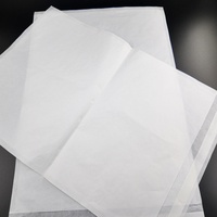 Sacs en papier kraft blancs biodégradables sans plastique, personnalisables, scellés sur trois côtés, emballages cadeaux thermoscellables