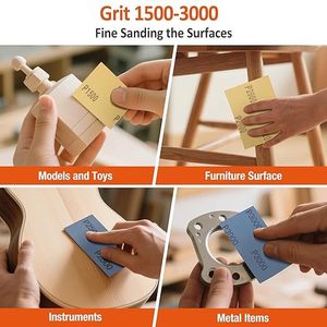 Sanding Discs 9x3.6 Inch 120-3000 Grit Silicon Carbide Wet Dry Adhesive Backed For Grinding Polishing - Product Image 4