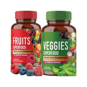 Oem Capsule Vitamine Voedingsvezels Fruit en Groente <span class=keywords><strong>Capsules</strong></span> Volledige Voedingssupplement Fruit en Groente Supplement - Product Image 1