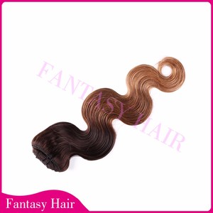 100% cabello humano full ends 8set ombre color pelo clip <span class=keywords><strong>en</strong></span> la extensión <span class=keywords><strong>del</strong></span> cabello - Product Image 5