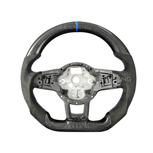 พวงมาลัยคาร์บอนไฟเบอร์ปรับแต่งได้สำหรับ <span class=keywords><strong>VW</strong></span> Golf 7 Mk7 Mk7.5 GTI <span class=keywords><strong>Scirocco</strong></span> POLO <span class=keywords><strong>GTS</strong></span> R-Line 2014-2020 - Product Image 2
