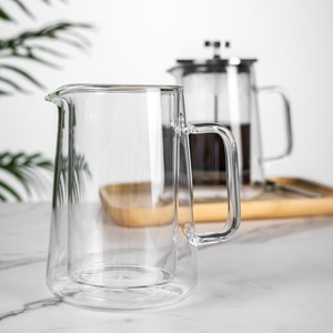 Venta al por mayor, 350ml, 650ml, 1000ml, vidrio de borosilicato de doble pared, prensa francesa, cafetera, cafetera de cerveza fría, prensas de café de viaje - Product Image 5