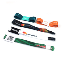 Pulseras Rfid personalizadas, brazalete bordado con letras, logo, tejido, cordón corto de poliéster