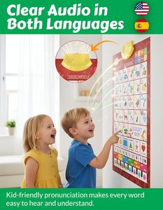 Póster de Sonidos del Alfabeto Personalizado, Tabla de Pared Parlante, Material Educativo Temprano para Niños, Papel, Cartón, Arte Personalizado - Product Image 3