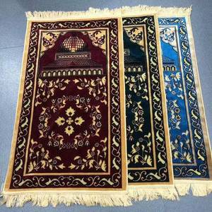 Alfombra de Oración Islámica de Imitación de Lana al por Mayor, Antideslizante, Lavable, para el Hogar, Mezquita, Estilo Musulmán, Tecnología de Tejido, para Camping - Product Image 5