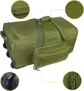 Duffel Bag Wheels Rolling Deployment Wheeled Suitcase Heavy-Duty Trolley Bag Tactical Large Capacity 32 Inch Wholesale