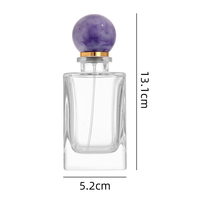 Flacon de parfum personnalisé de 30 ml, vide, luxueux, unique, à fond épais, élégant, carré, vaporisateur, transparent, rechargeable, en verre