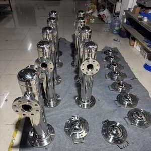 ตัวกรองอากาศสแตนเลส 260x80 มม. ถ่านกัมมันต์ทรงกระบอก ระบบระบายน้ำอัตโนมัติ 2 ช่องสำหรับการกรองอากาศอัด - Product Image 1