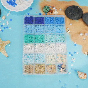 Polymer <b>Clay</b> Beads DIY Jewelry Making Kit Blue Themed Bracelet Craft Supplies Epoxy Resin 3000 Pieces - Product Image 2