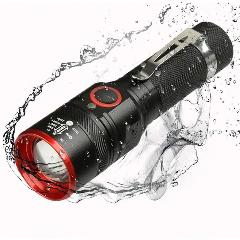 Custom Made Cheap 3 Modes Lights Super Bright USB Charging Led Tactical Flashlights & Torches
