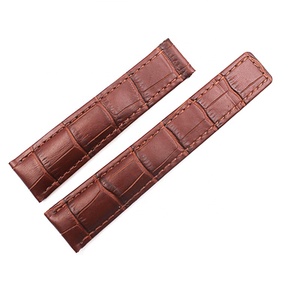 Bracelet de montre vintage en cuir véritable 22mm 24mm Bracelet en cuir de luxe pour montre Tag <span class=keywords><strong>Heuer</strong></span> CARRERA <span class=keywords><strong>Monaco</strong></span> - Product Image 2
